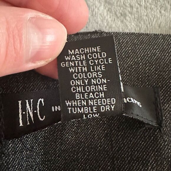 INC International Concepts Dark Grey Black Straight Leg Trouser Pants NWT Size 8 - Picture 10 of 12